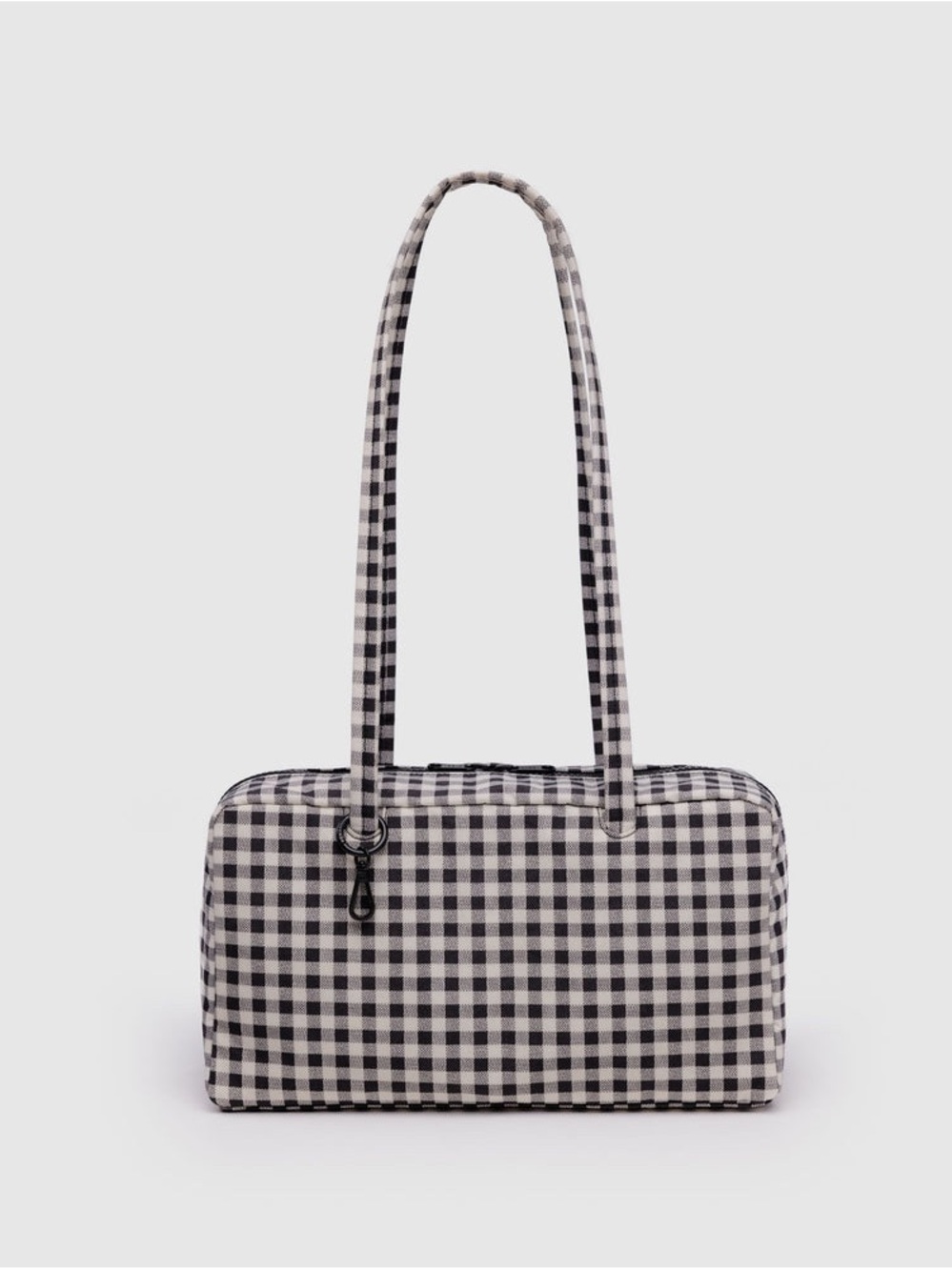BAGGU Nylon Bowler Bag black and white